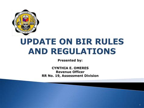 BIR Rules & Regulations .